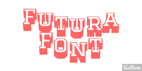 Futura Font Text effect