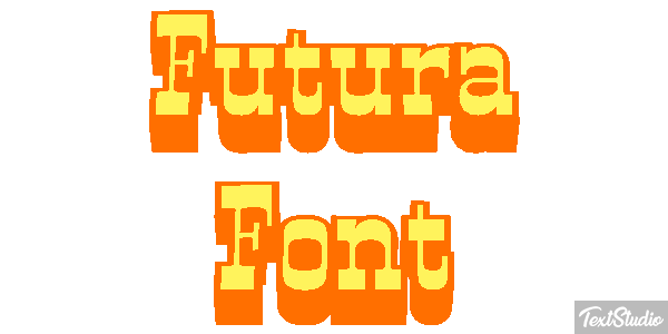 Futura Font Text effect