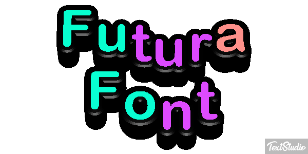 Futura Font Text effect