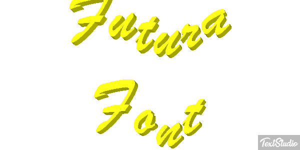 Futura Font Text effect
