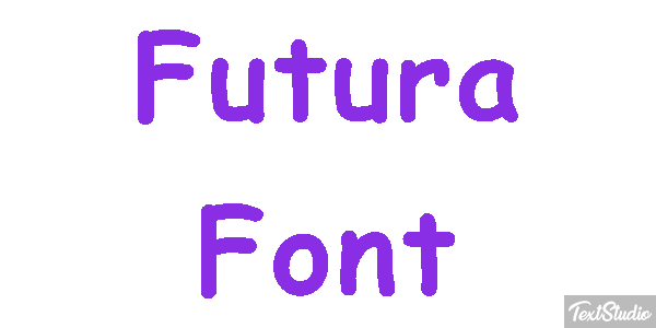 Futura Font Text effect