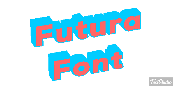 Futura Font Text effect