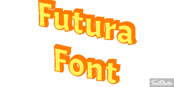 Futura Font Text effect