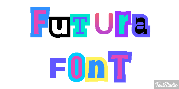 Futura Font Text effect