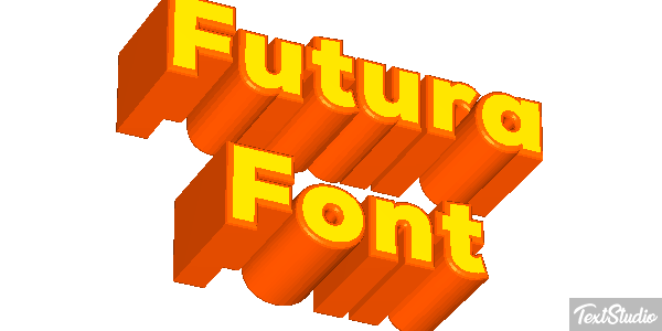 Futura Font Text effect