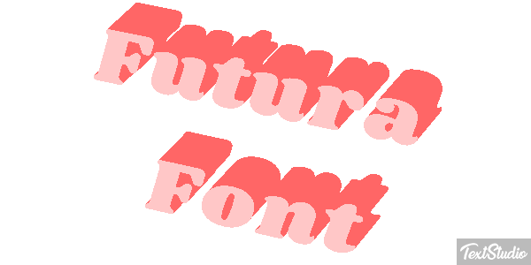 Futura Font Text effect