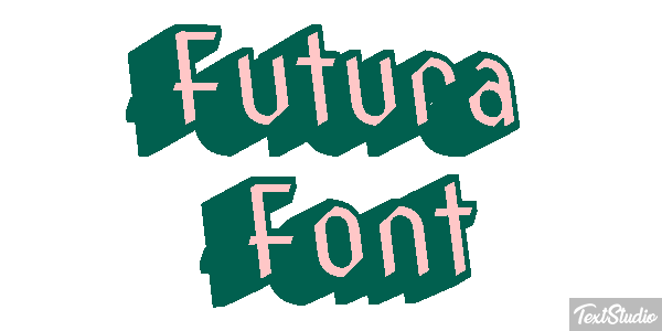 Futura Font Text effect