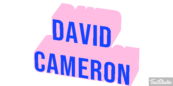 David Cameron Text effect