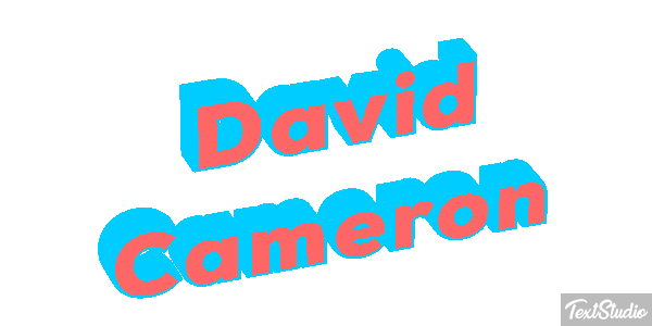 David Cameron Text effect