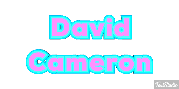 David Cameron Text effect