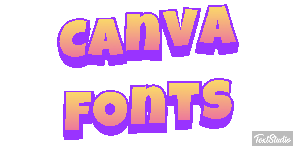 Canva Fonts Effetto testo