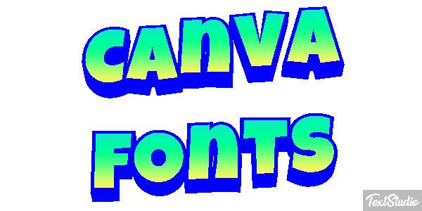 Canva Fonts Effetto testo