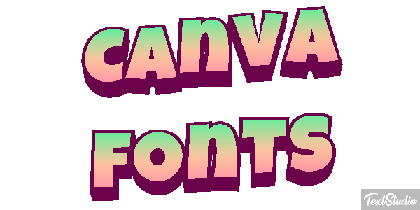 Canva Fonts Effetto testo