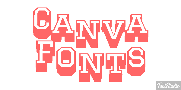 Canva Fonts Effetto testo