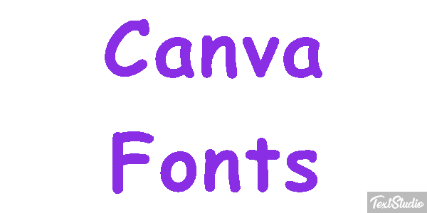 Canva Fonts Effetto testo