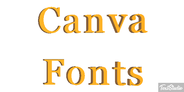 Canva Fonts Effetto testo