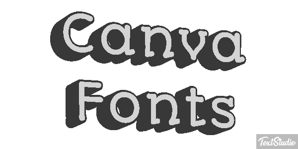 Canva Fonts Effetto testo