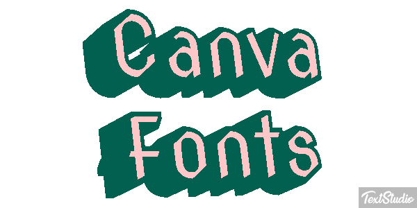 Canva Fonts Effetto testo