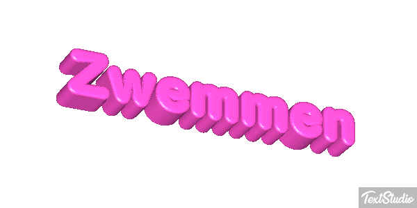 Zwemmen Tekst effect
