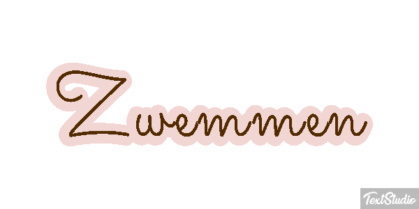 Zwemmen Tekst effect