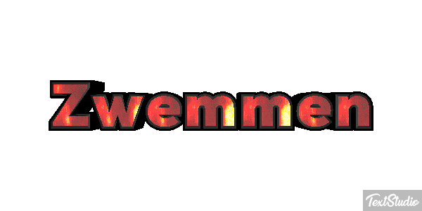 Zwemmen Tekst effect
