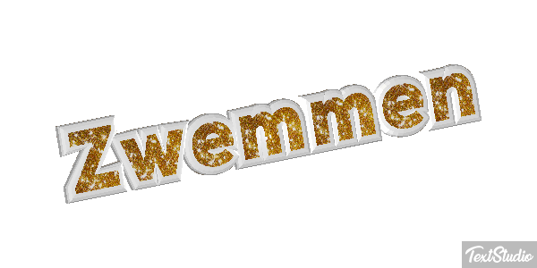 Zwemmen Tekst effect