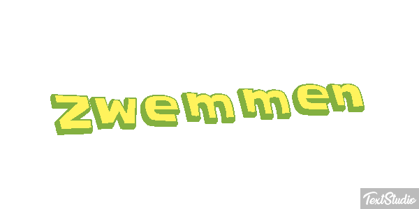 Zwemmen Tekst effect