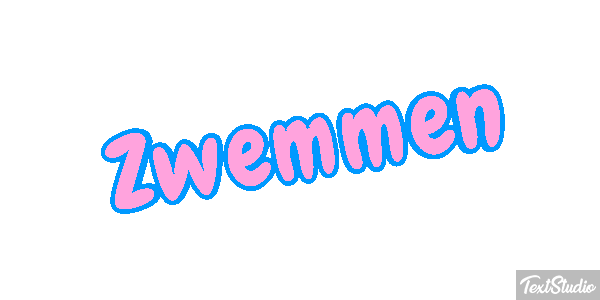 Zwemmen Tekst effect
