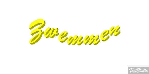 Zwemmen Tekst effect