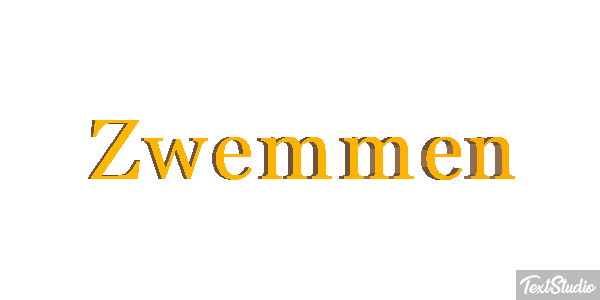 Zwemmen Tekst effect