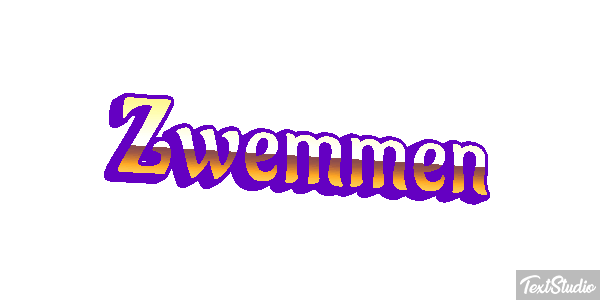 Zwemmen Tekst effect