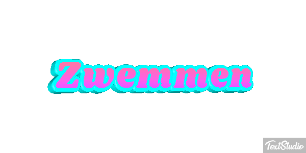 Zwemmen Tekst effect