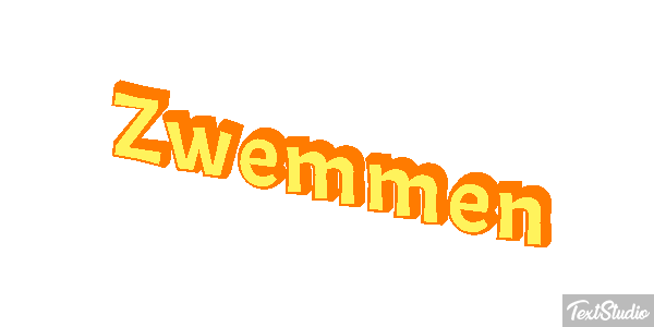 Zwemmen Tekst effect