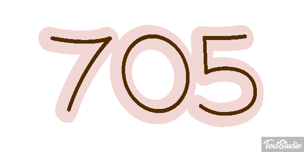 705 Tekst effect