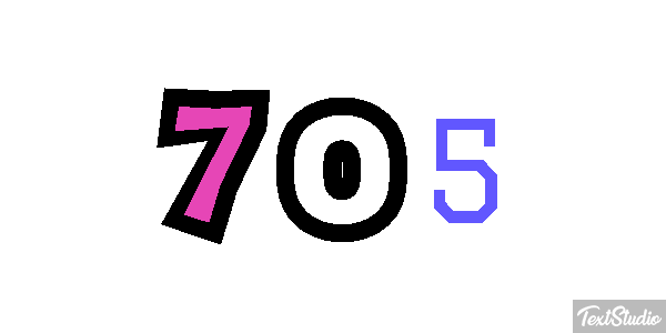 705 Tekst effect