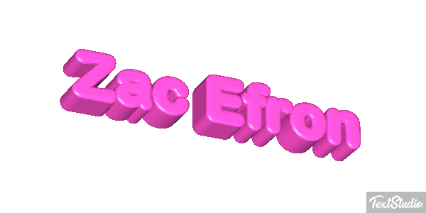 Zac Efron Text effect