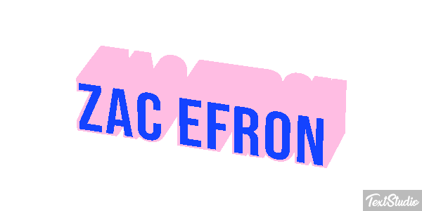 Zac Efron Text effect