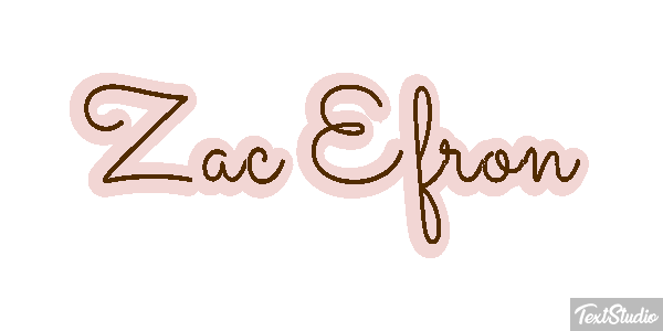 Zac Efron Text effect