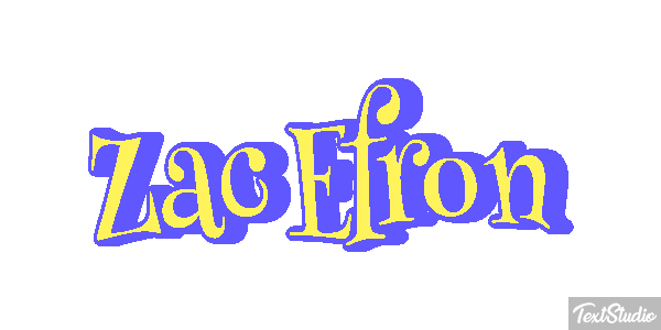 Zac Efron Text effect