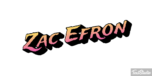 Zac Efron Text effect
