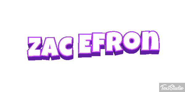 Zac Efron Text effect