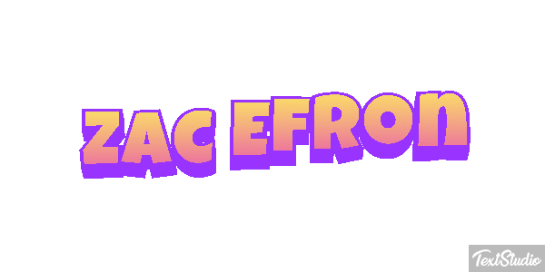 Zac Efron Text effect