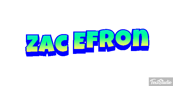 Zac Efron Text effect