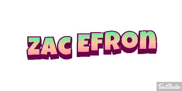 Zac Efron Text effect