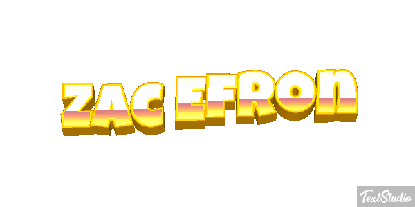 Zac Efron Text effect