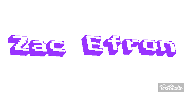 Zac Efron Text effect