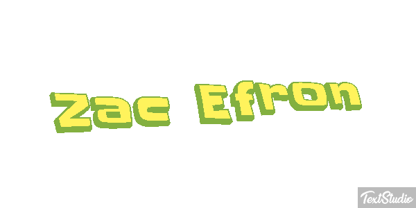 Zac Efron Text effect