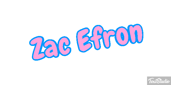 Zac Efron Text effect