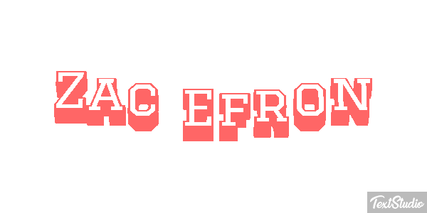 Zac Efron Text effect