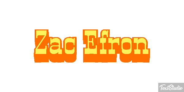 Zac Efron Text effect